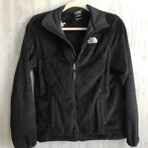 Women’s fuzzy North Face jacket.
